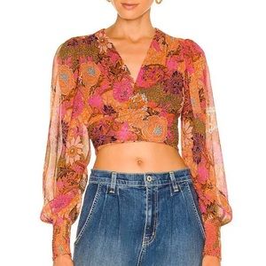 ALC Multicolor Wrap Top Floral Women’s Size 14 NWT $395